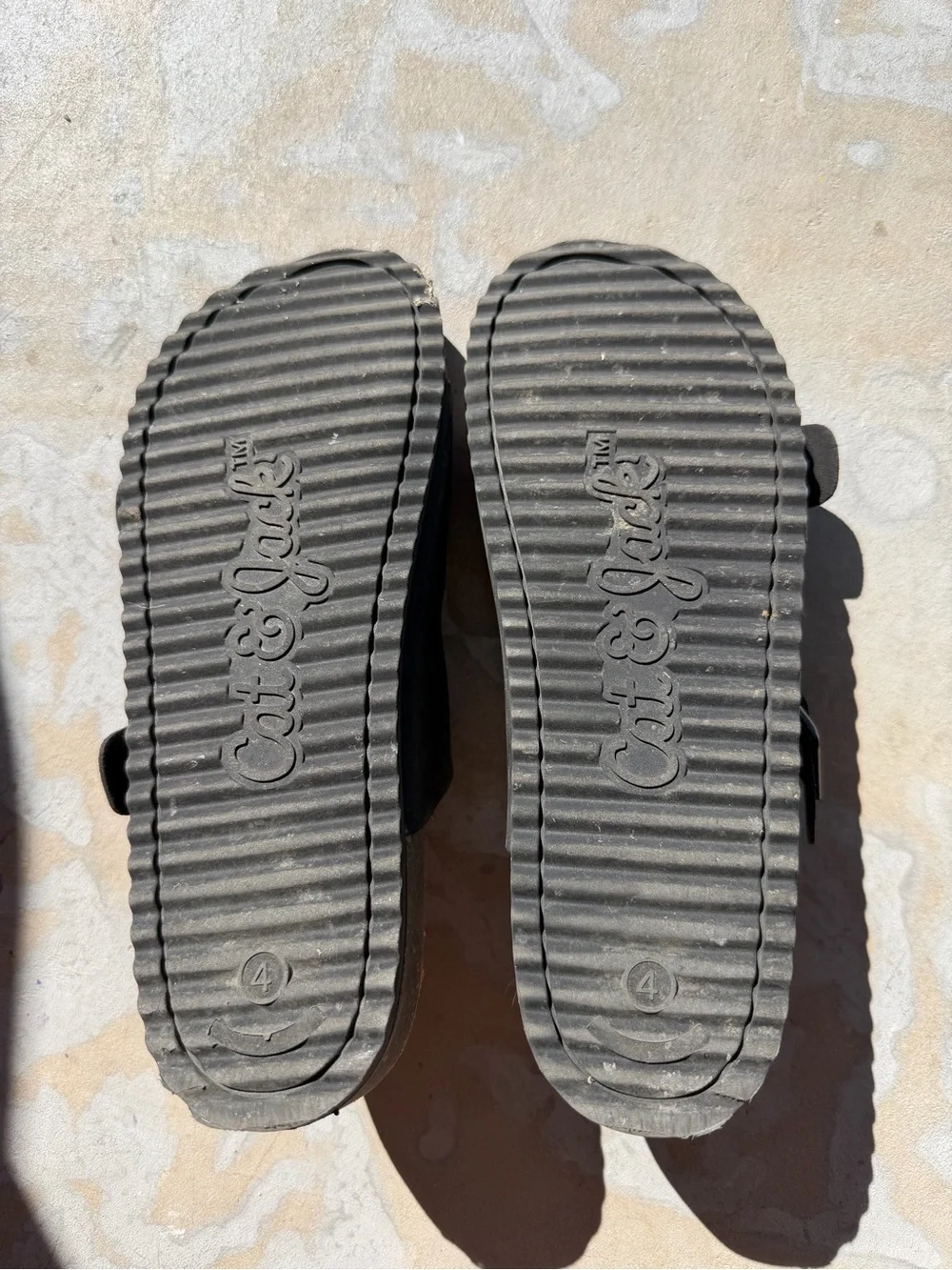 Cat & Jack Black Double-Buckle Slide Sandals